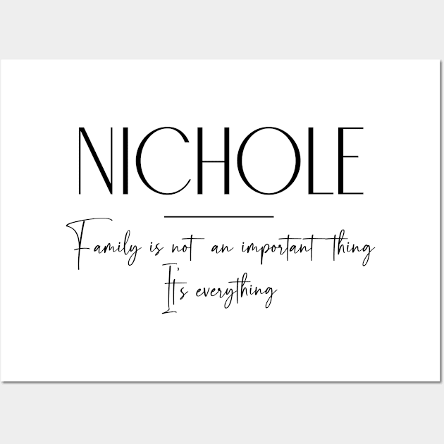 Nichole Family, Nichole Name, Nichole Middle Name Wall Art by Rashmicheal